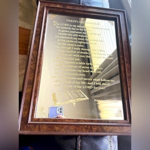 Psalm 23 Bible Verse Scripture Prayer Printed on Glass Mirror Frames 11x13